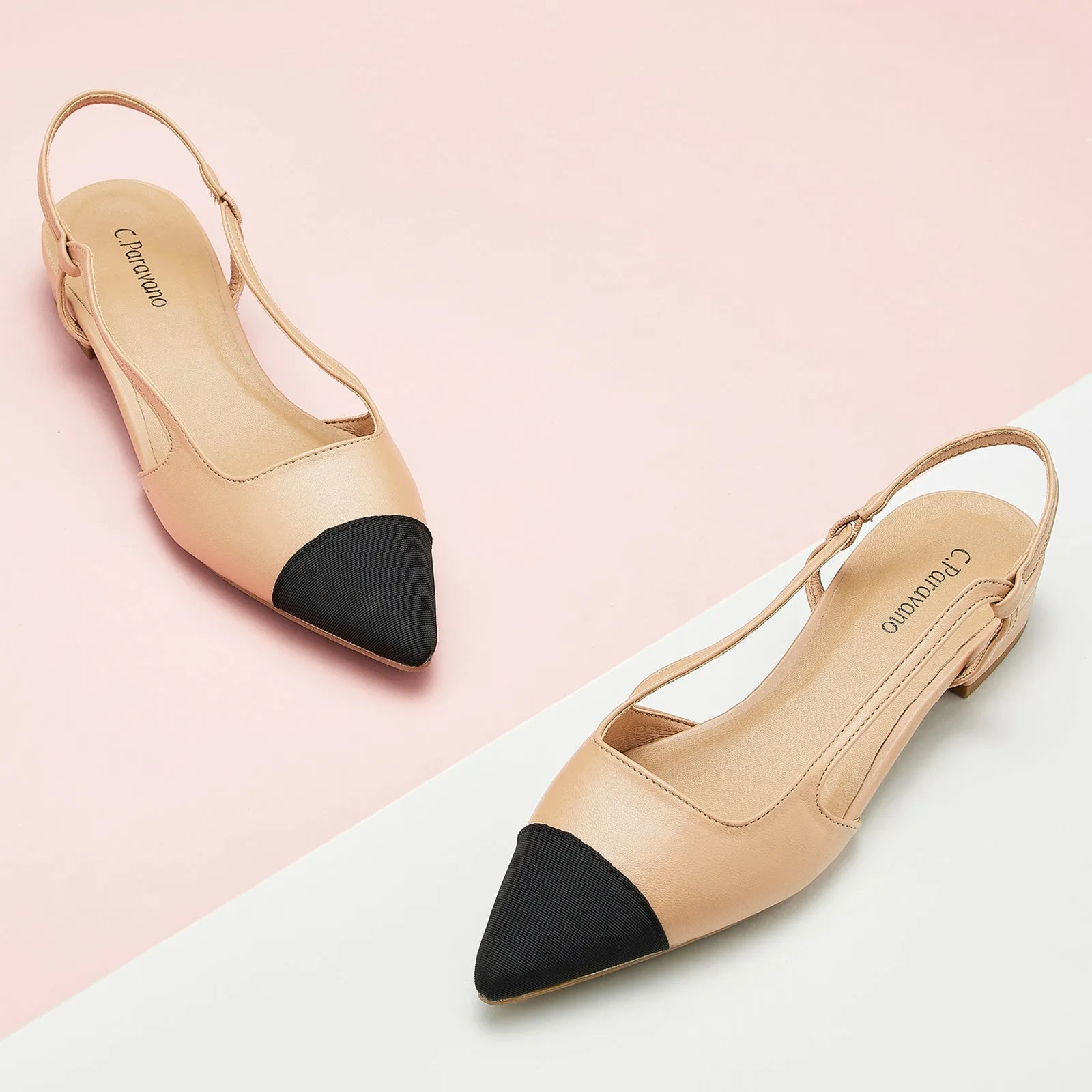 Pointed Toe Elegant Slingback Flats