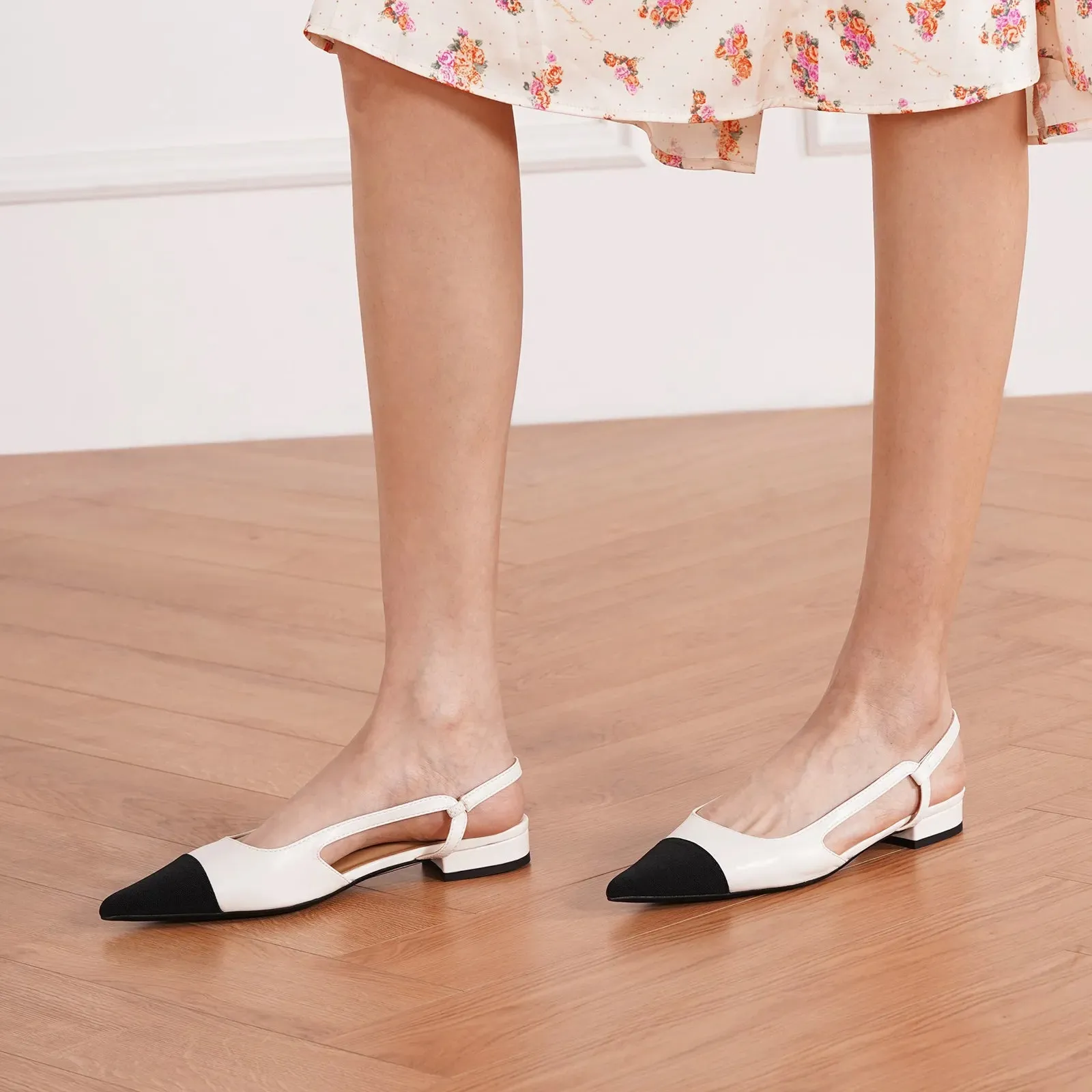 Pointed Toe Elegant Slingback Flats