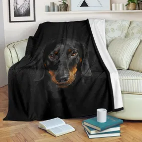 Premium Blanket Dachshund Face Hair