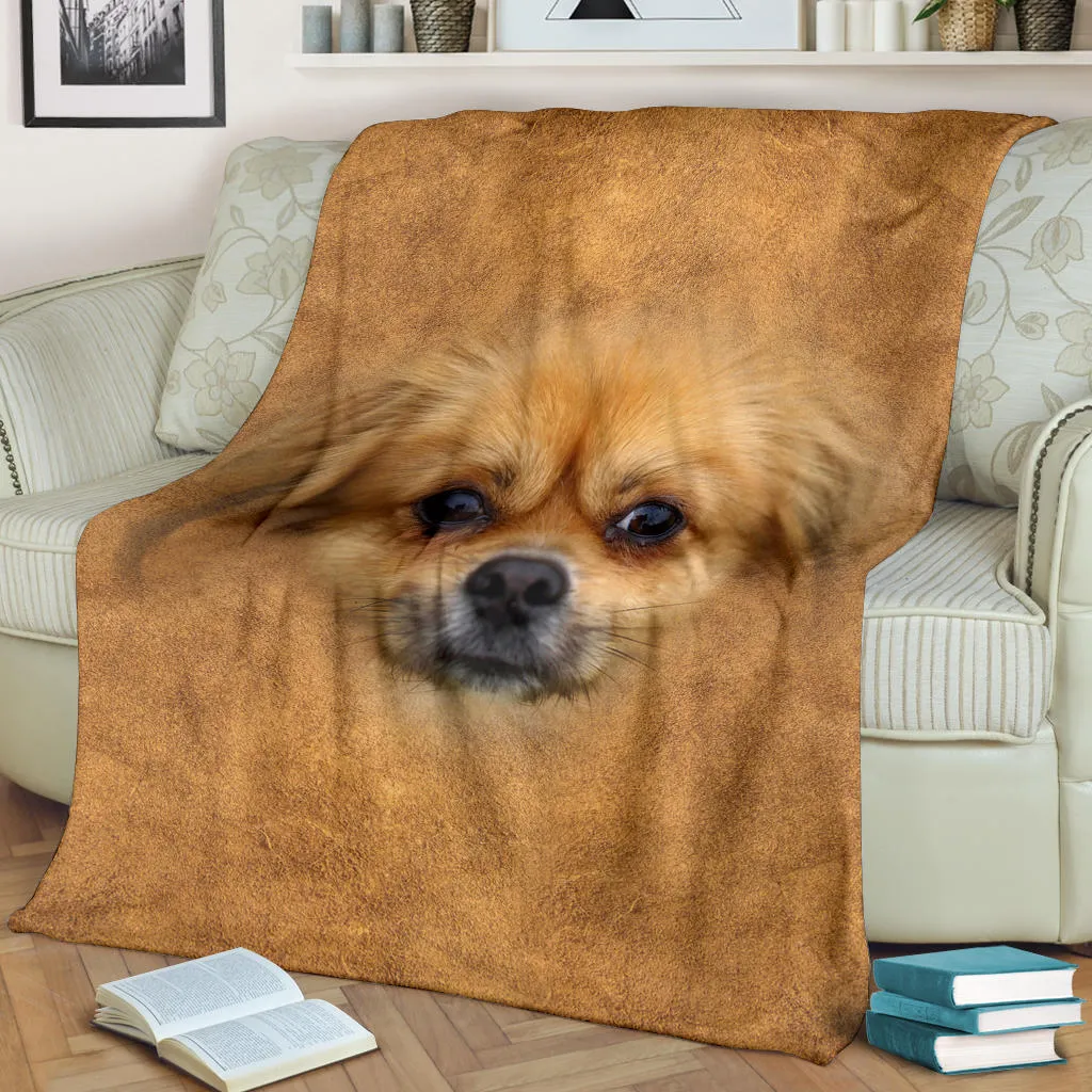 Premium Blanket Pekingese Face Hair