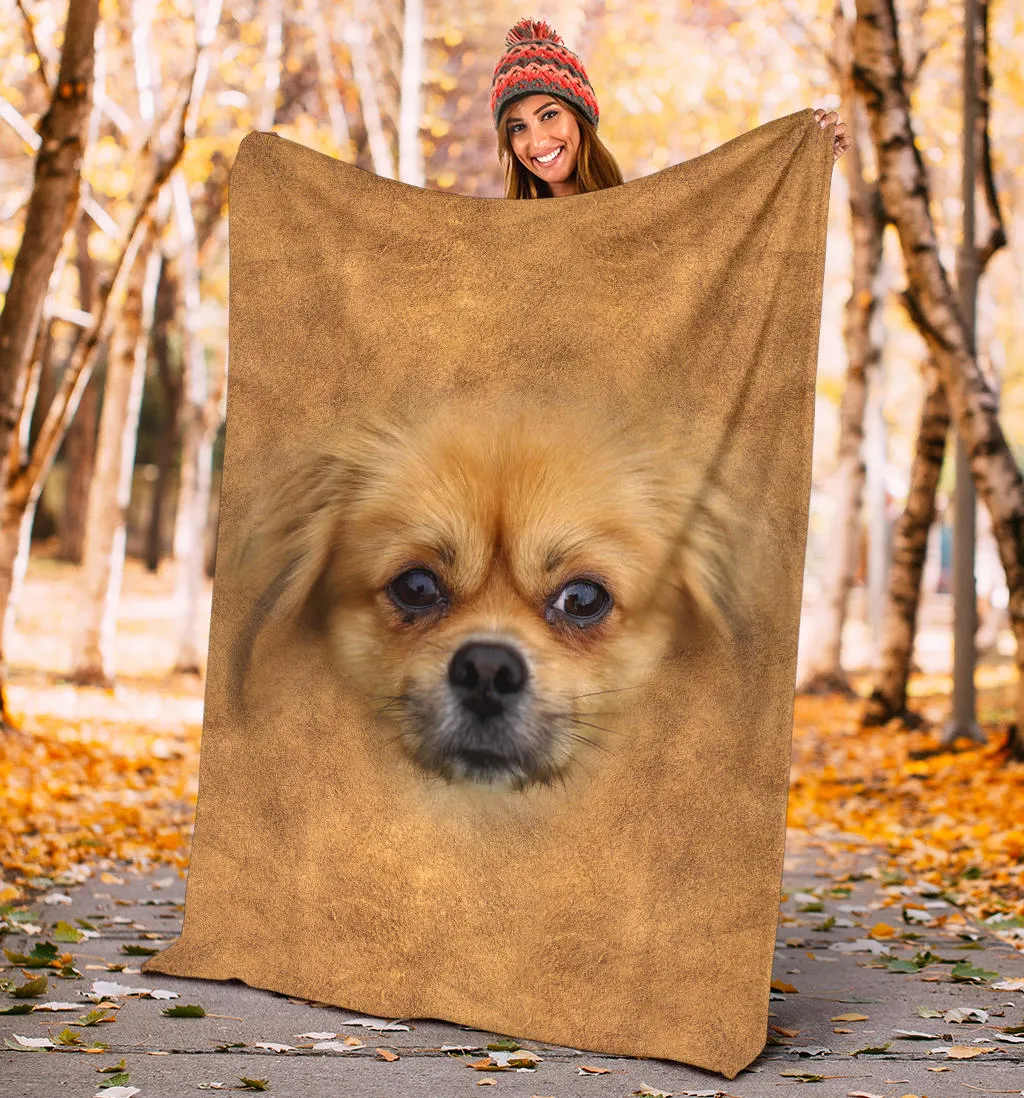 Premium Blanket Pekingese Face Hair