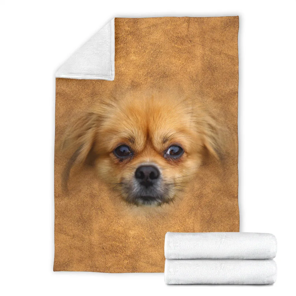 Premium Blanket Pekingese Face Hair