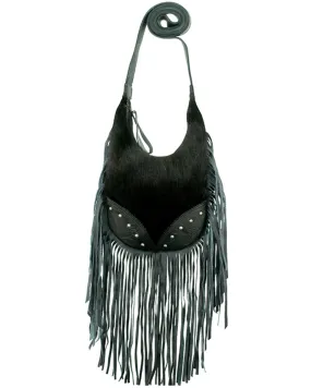 Product Name:  American West Women's Hair-On Studded Fringe Crossbody