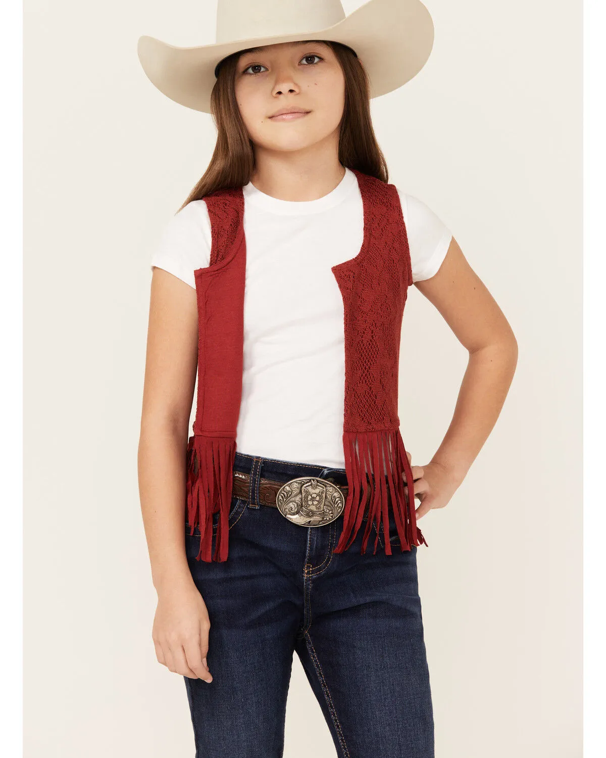 Product Name:  Shyanne Girls' Fringe Lace Vest