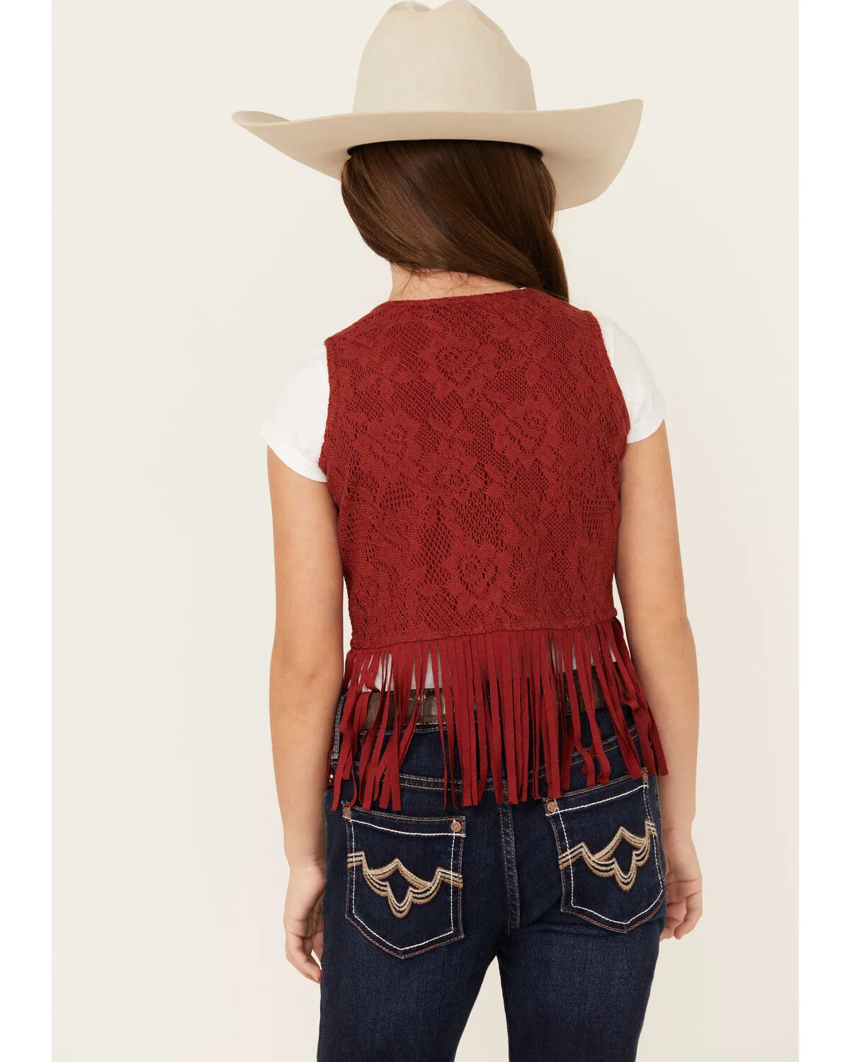 Product Name:  Shyanne Girls' Fringe Lace Vest