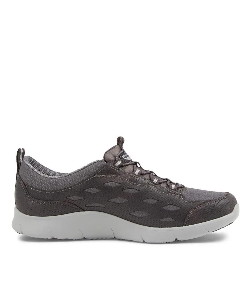 SKECHERS Arch Fit Refine Charcoal Smooth Sneakers