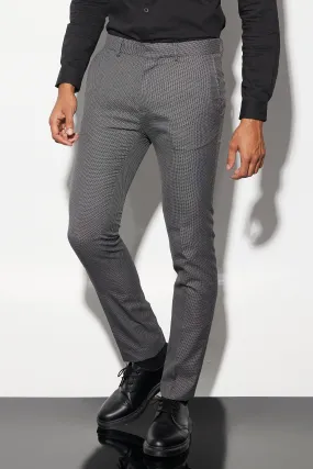 Skinny Textured Suit Trousers