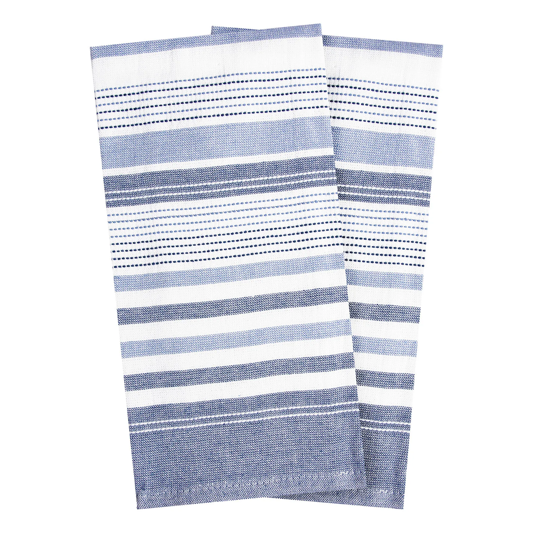 Skipping Stripe Dual Kitchen Towels, Set Of 2