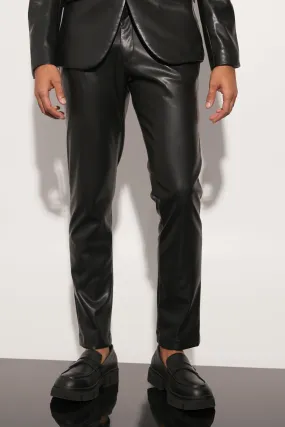 Slim Pu Suit Trousers