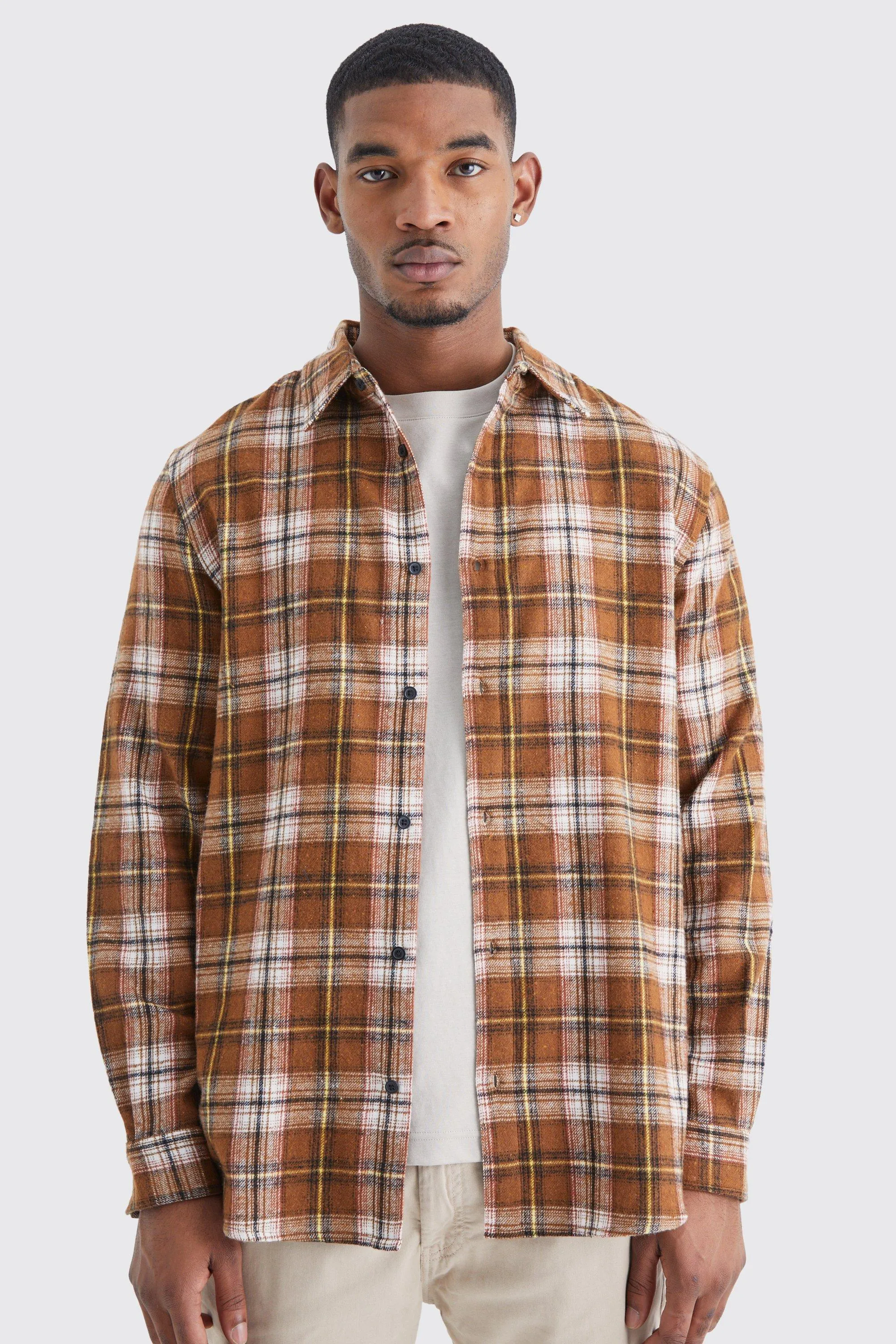 Tall Long Sleeve Flannel Shirt Jacket