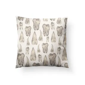 Teeth Throw Pillow