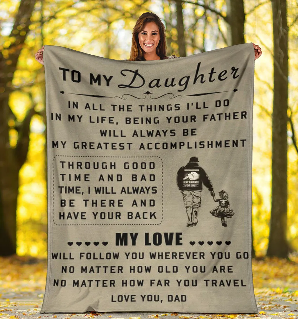 To My Daughter Premium Blanket