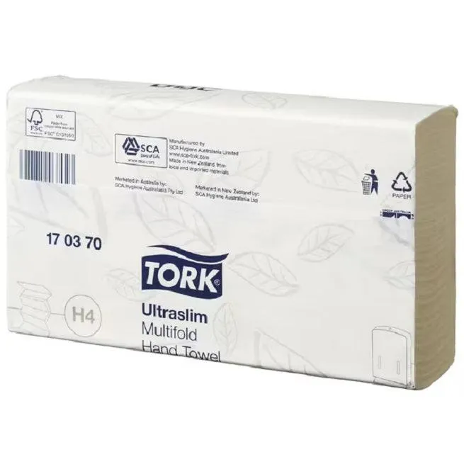 Tork Ultraslim H4 Multifold Hand Towels 1ply Advanced 150 Sheets x 20 Packs/Carton