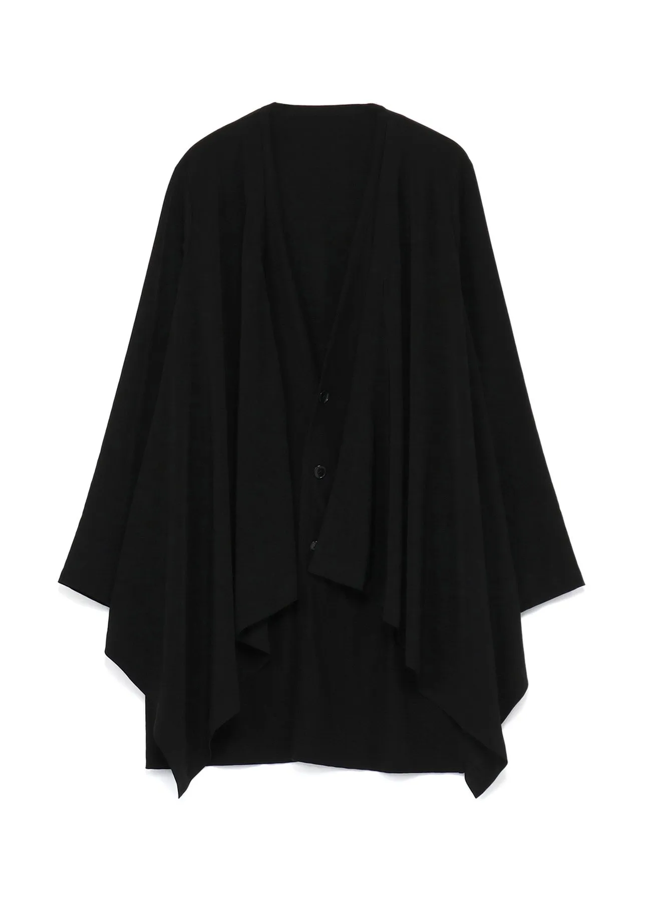 TRIACETATE/POLYESTER CREPE de CHINE LAYERED CARDIGAN