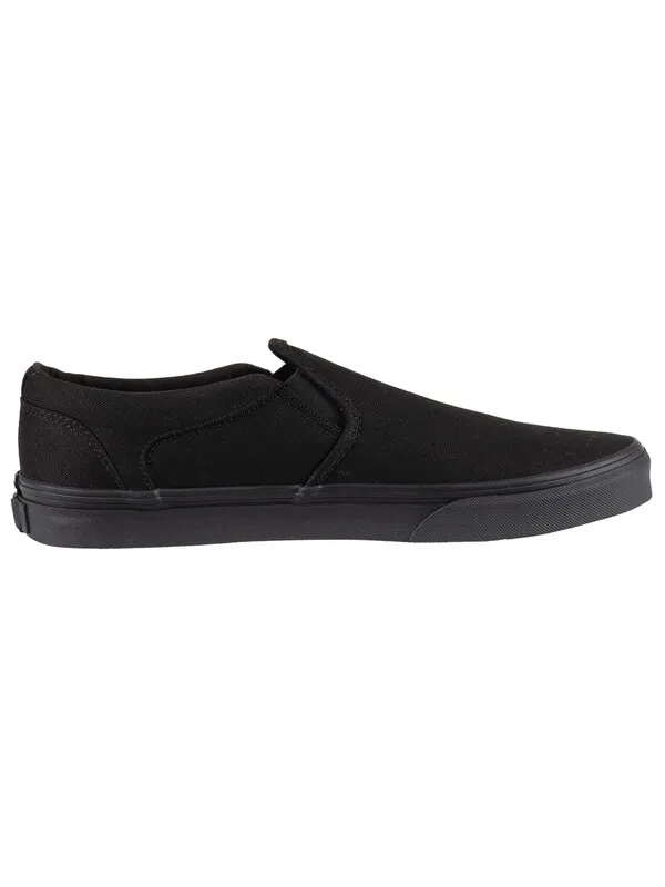 Vans Asher Canvas Trainers - Black/Black