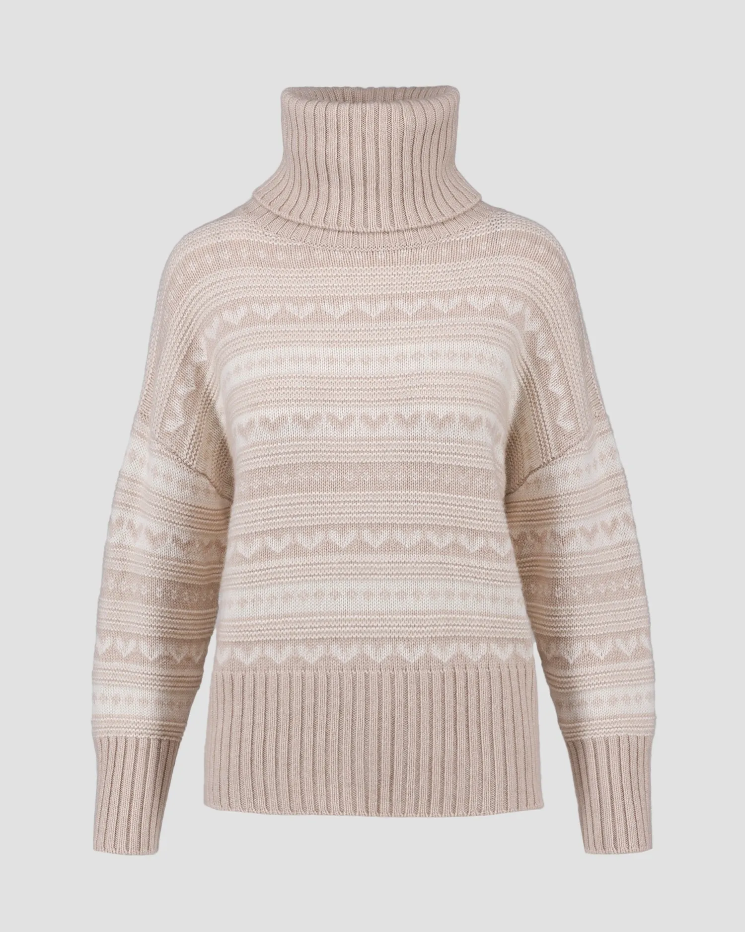 Women's beige turtleneck Kujten Loulou F3035-2