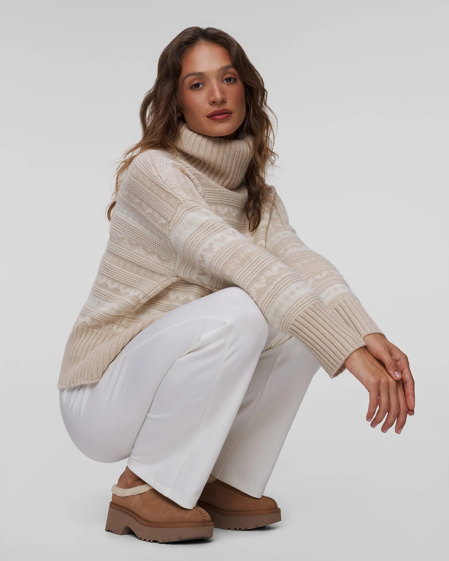 Women's beige turtleneck Kujten Loulou F3035-2