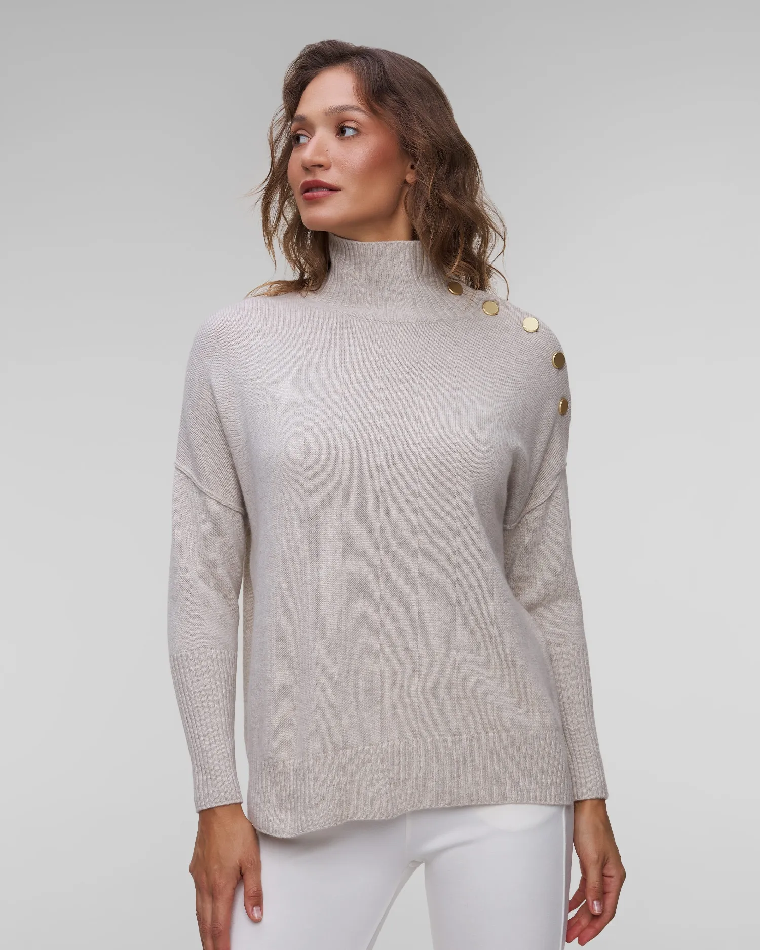 Women's beige turtleneck Kujten Pinko F2235-2238