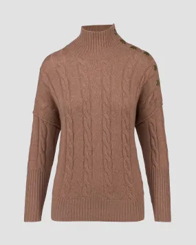 Women’s brown turtleneck Kujten Inko F3705-2131